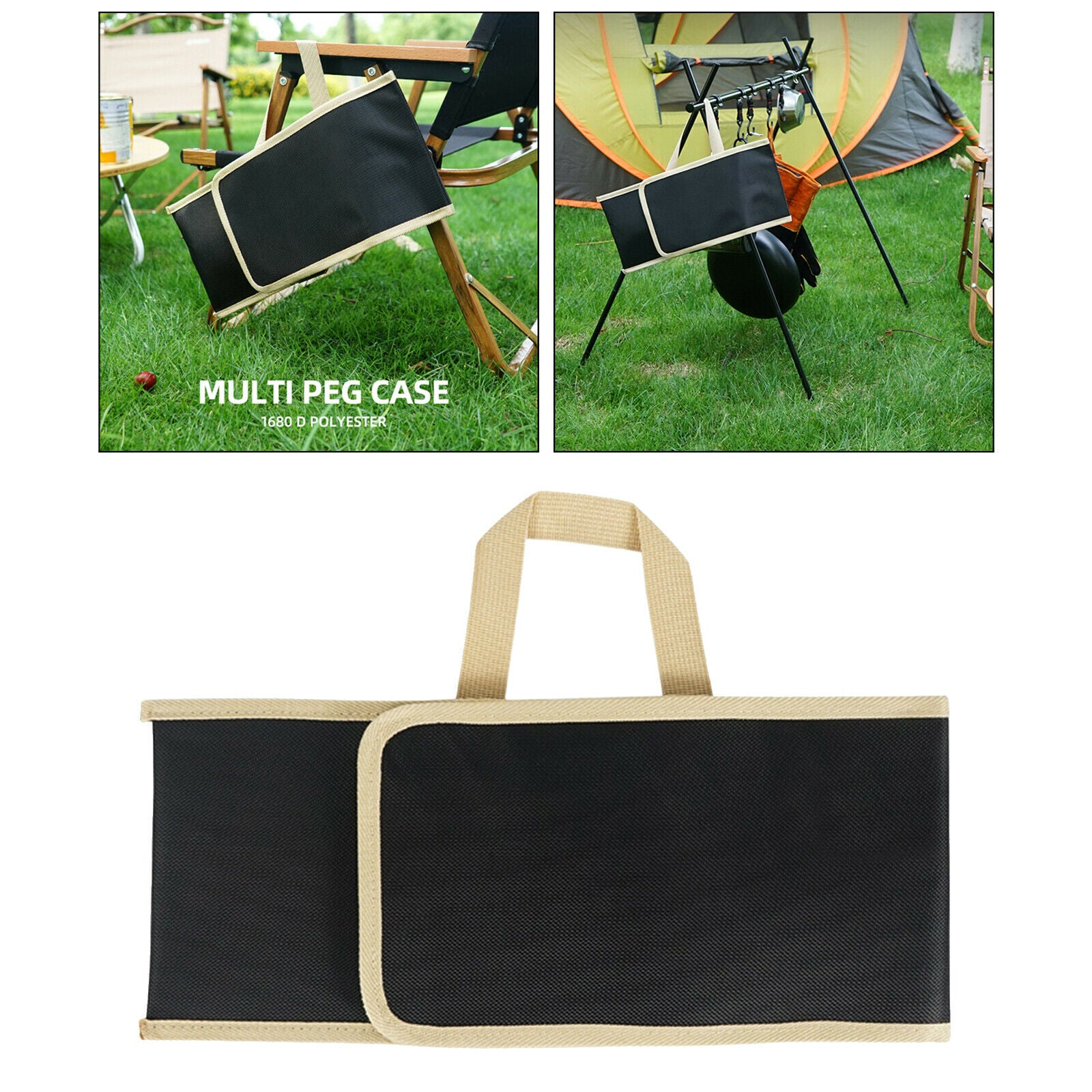 Tent Stakes Storage Bag Hammer Tools Organizer Pouch Stuff Sack Fishing
