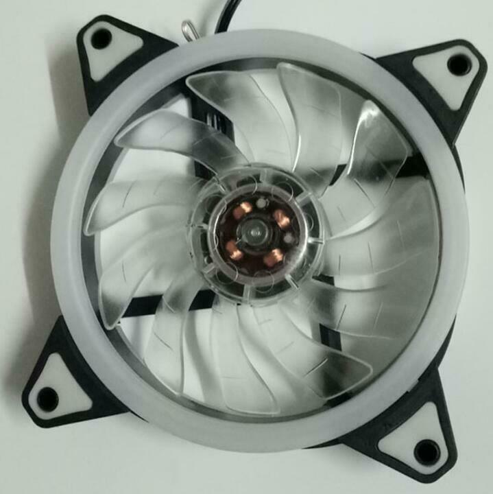 120mm White LED Cooling Fan 12V 4Pin to 3Pin RGB Computer Case PC CPU