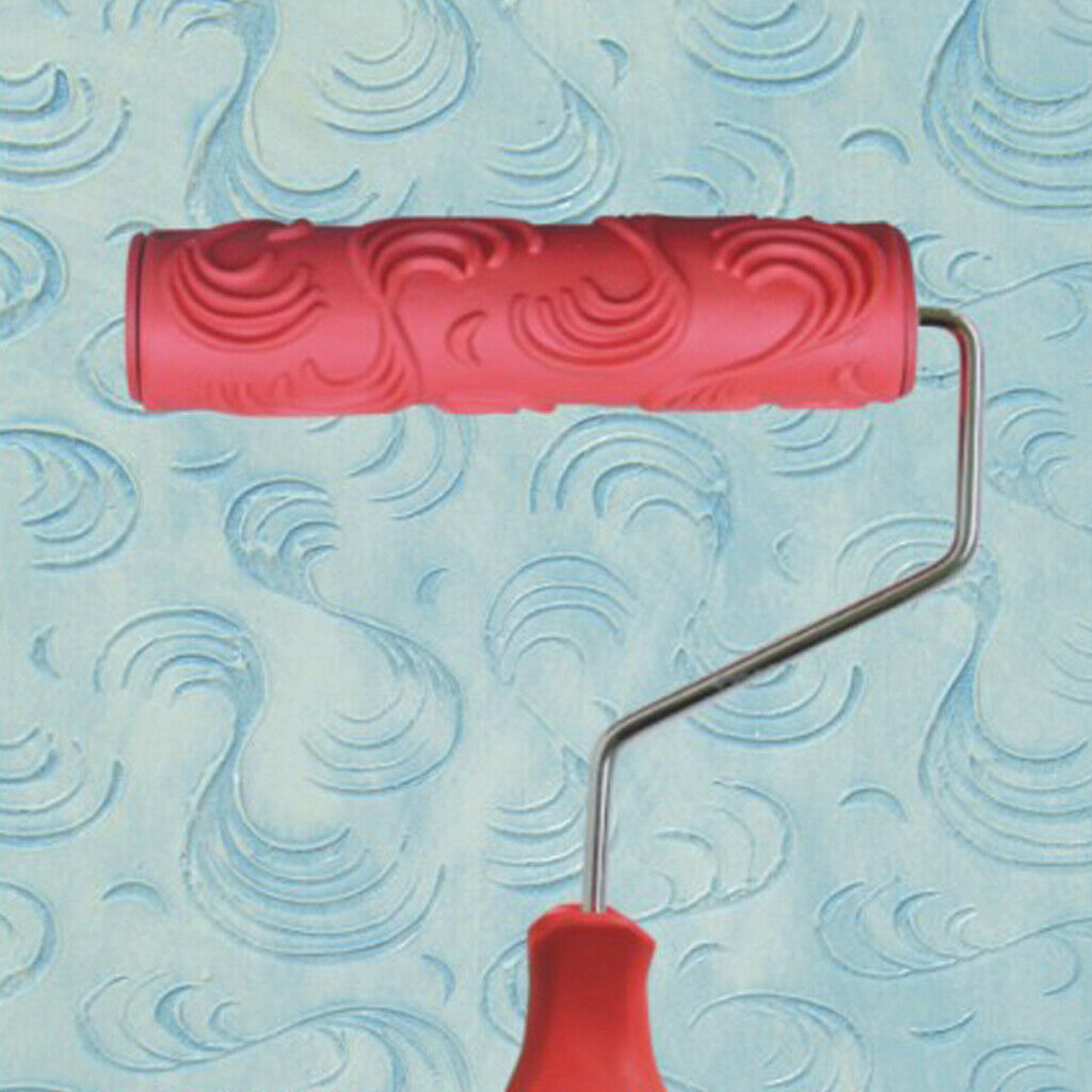 2pcs 7inch Patterned Paint Roller Embossing Decorative Roller for Room Cafe