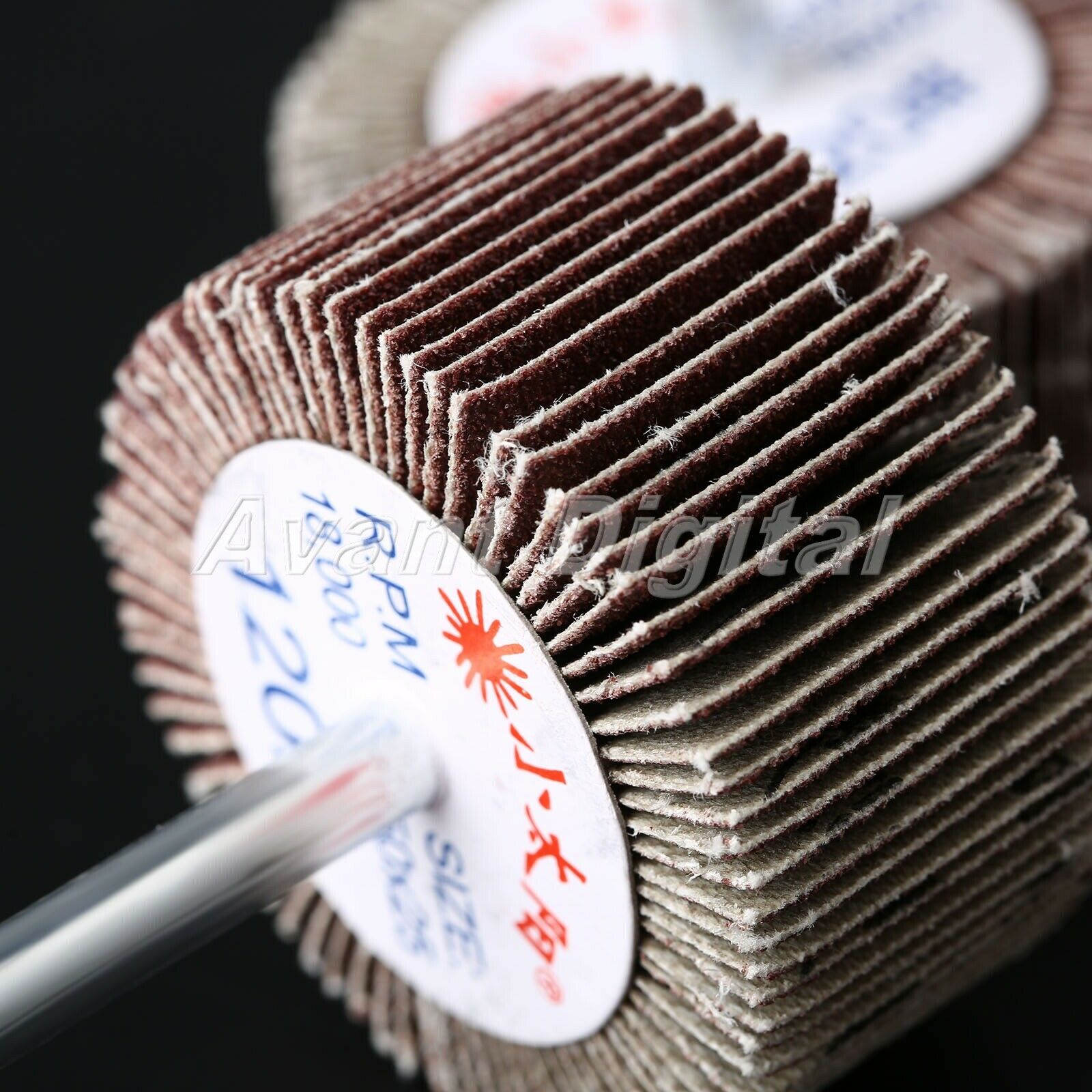 120 Grit Woodworking Grinder Flap Sanding Wheel Disc & Mandrel Polishing Tool 5x