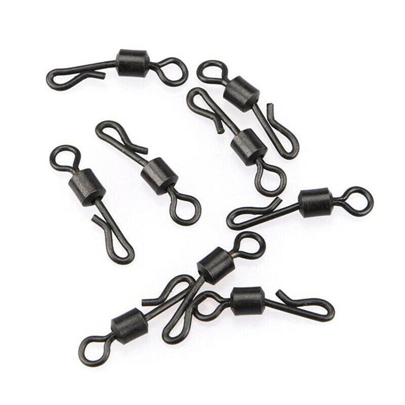25Pcs Q-Shaped Quick Change Rolling Swivels Fishing Terminal Tackle Acces.l8