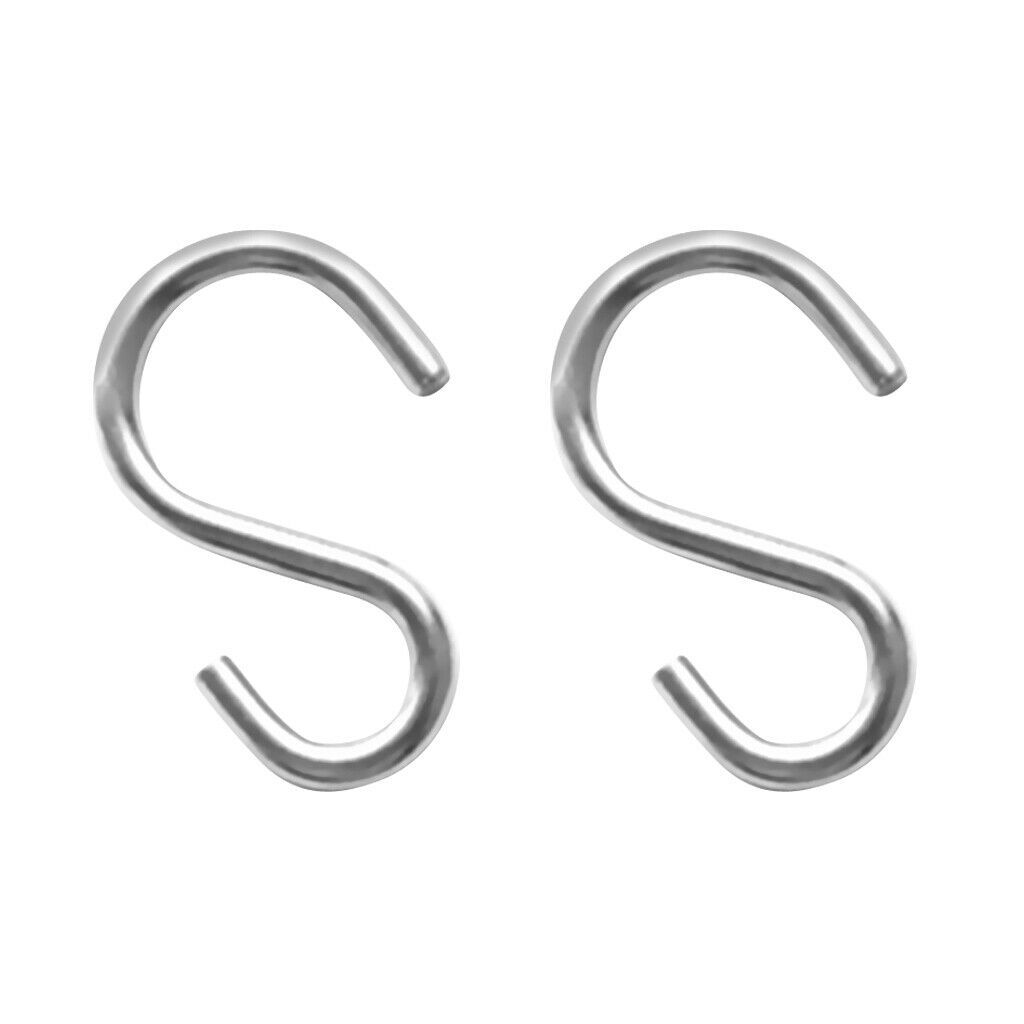 2pcs 1.8 "4mm stainless steel S-shaped hanger hooks for small ones