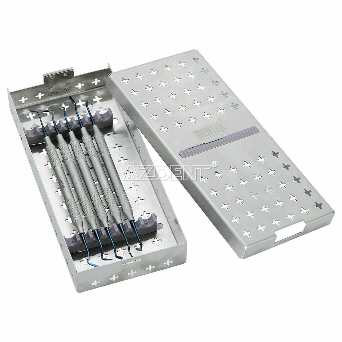 5pcs Dental Composite Filling Instrument Blue Titanium Coated Restorative Kit