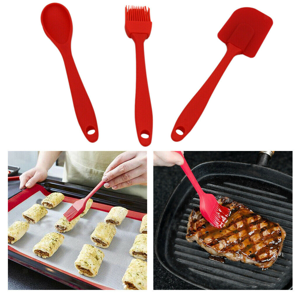 3pcs Seamless Flexible Kitchen Supplies Kitchenware f/ Home Pub Bakery Eggs