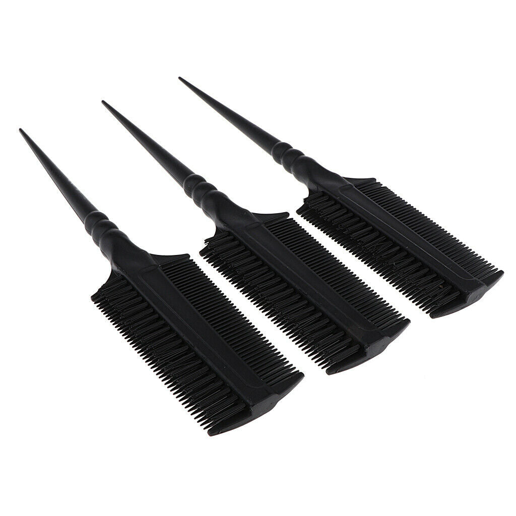 3pcs Highlight Highlighting Comb Teasing Rat Tail Combs Travel Pocket Brush