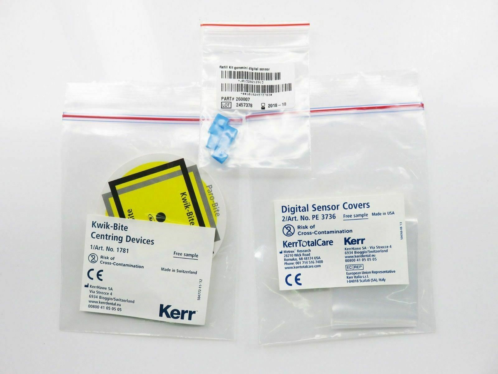 Kerr Kwik-Bite Senso sensor holder w/ ring Centring Device Rubber covered clamps