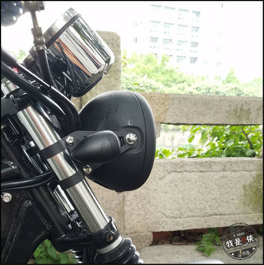 41mm Fork Motorcycle Light Bracket Steel Black headlight Turn Lights Holder
