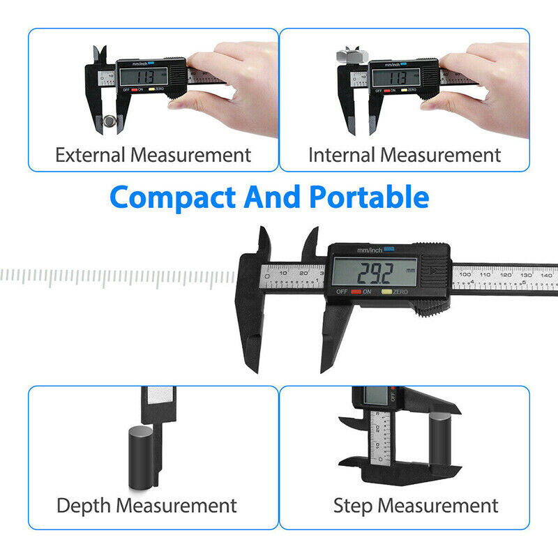 0-150mm Stainless Steel Digit Vernier Caliper Micrometer Electronic Ruler Meter