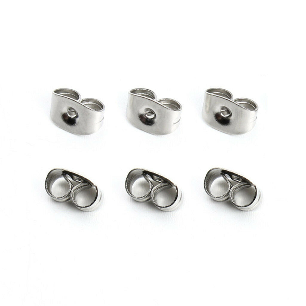 200 Pcs Earring Backs Small Butterfly Ears Stud DIY Earrings Making 11mm