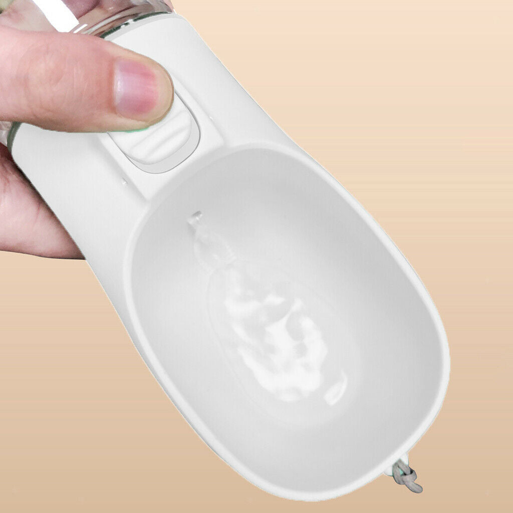 Dog Bottle Leakproof Outdoor Pet Cat Travel Dispenser Tray White