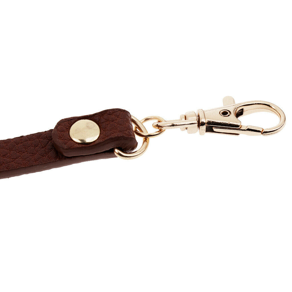 Bag Replacement Strap with Metal Hook Purse Shoulder Bag Handle 30cm Brown