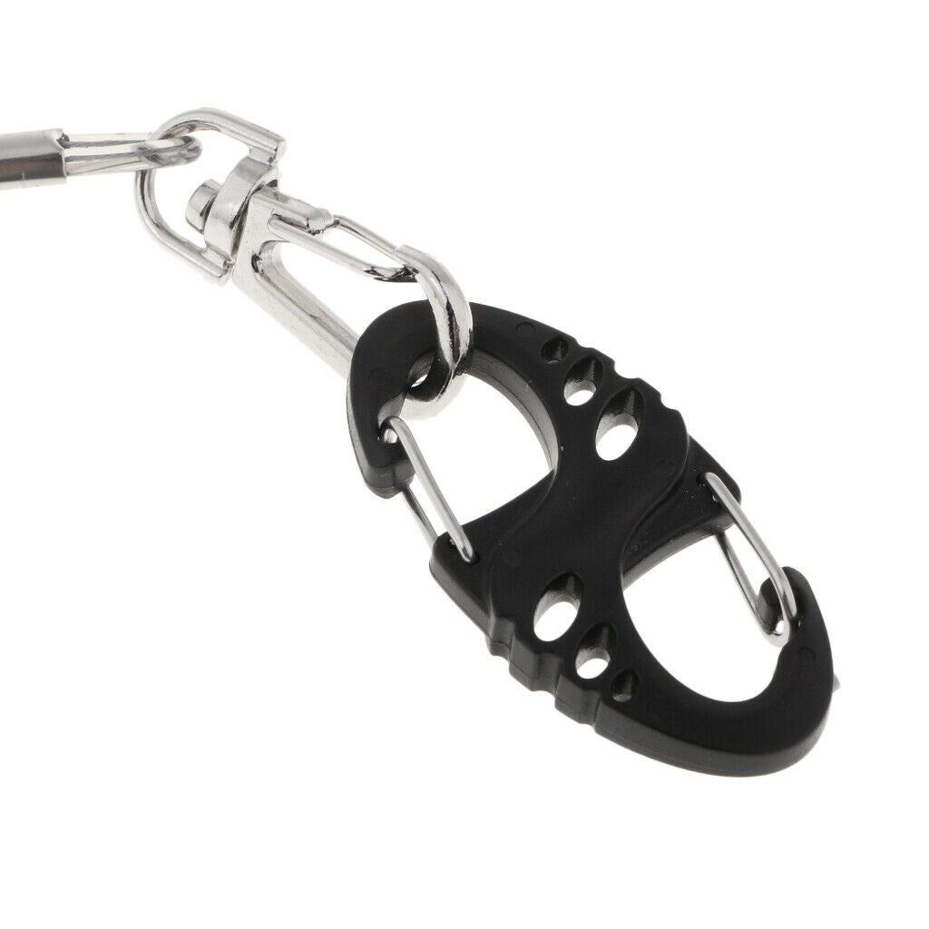 2.5m Steel Wire Fishing Coiled Lanyard Net Release Fly Fishing