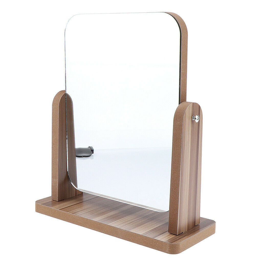 1 Piece Of Rectangle Tabletop Vanity Makeup Mirror, Made of Wood Frame And Stand