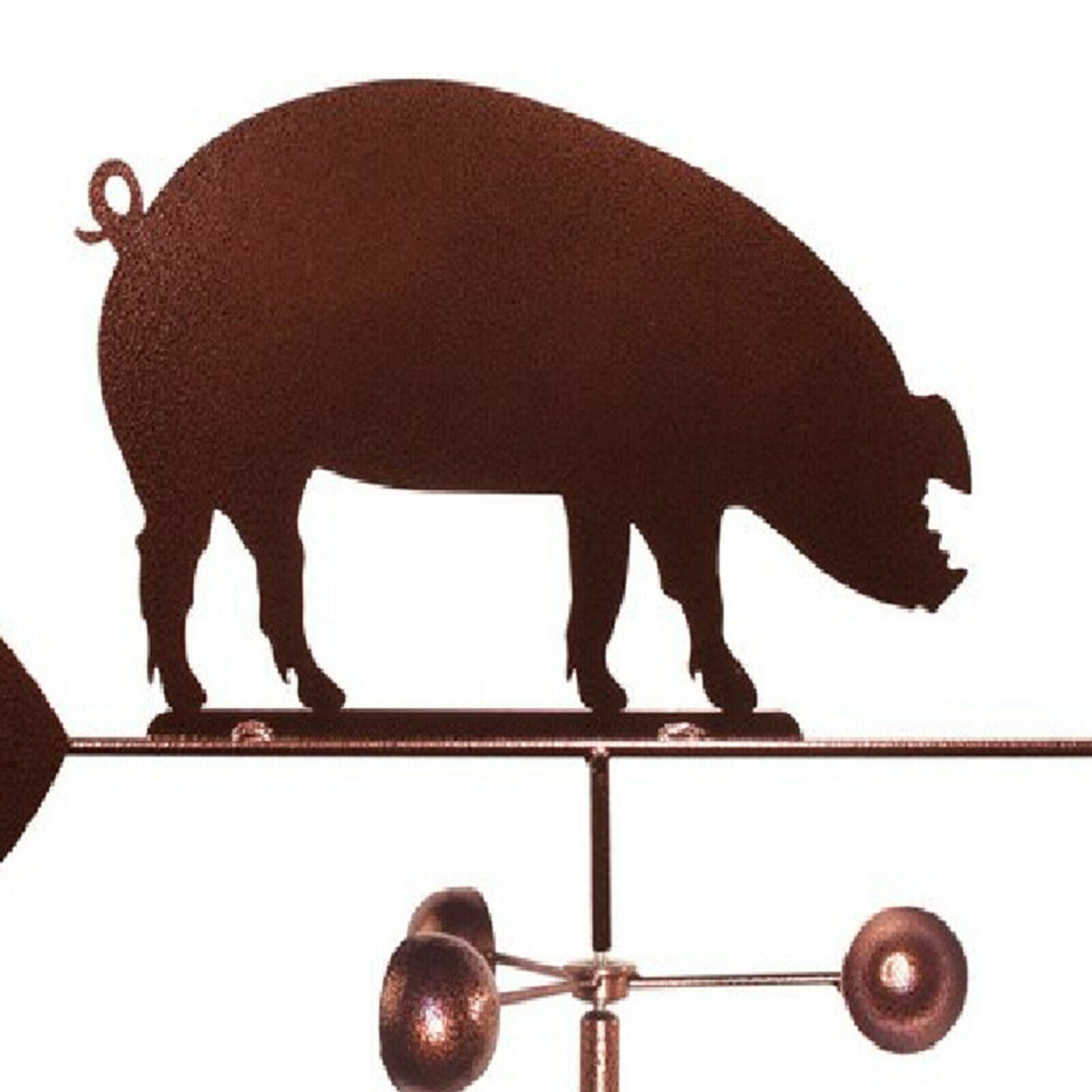 Retro Weather Vane with Pig Statue Roof Decor Crafts Ornament for Yard