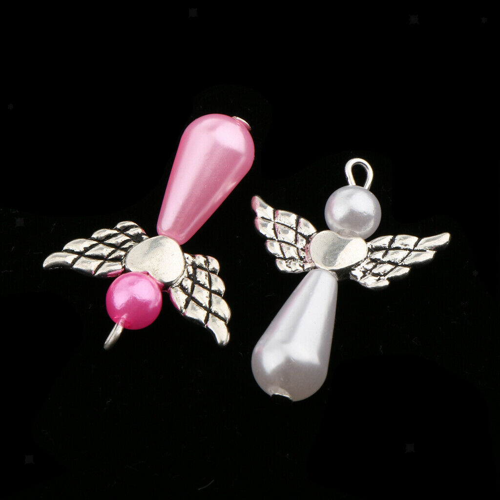 35x Angel Charms Pendants Beads Wings for Necklace Earring Bracelet Jewelrys