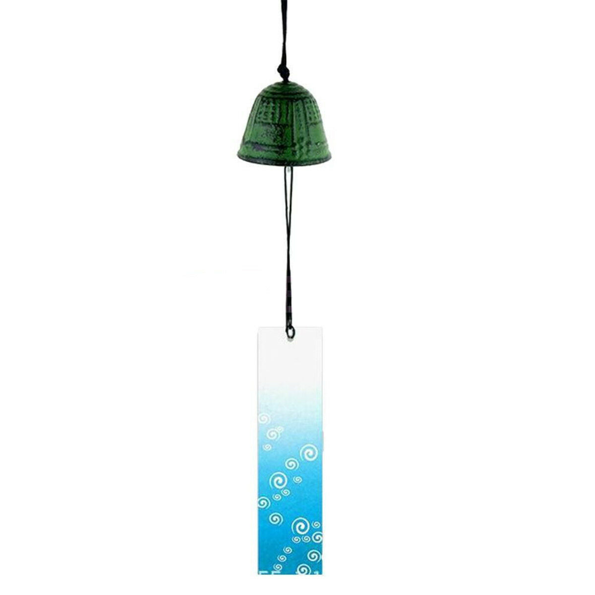 1pc Temple Bell Japanese Wind Chime Hang Sound Clapper Home Garden Decor Green
