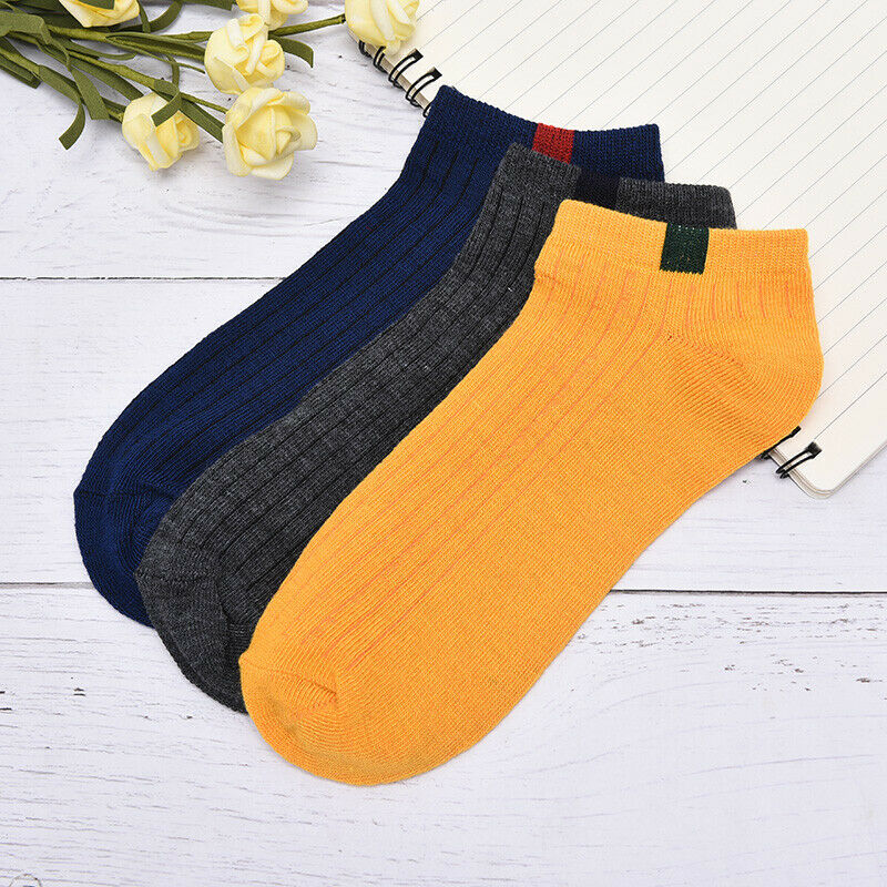 men 10 color woven lable Comfo rtable Cotton Sock Slippers Short Ankle So~S3BDA