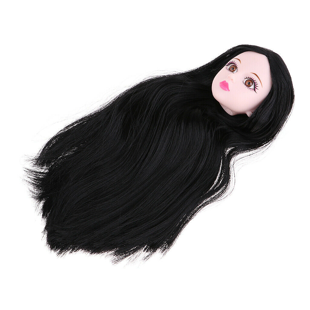 Black Straight Hair Head Sculpts Custom-made DIY Body Parts  for 1/4 KID