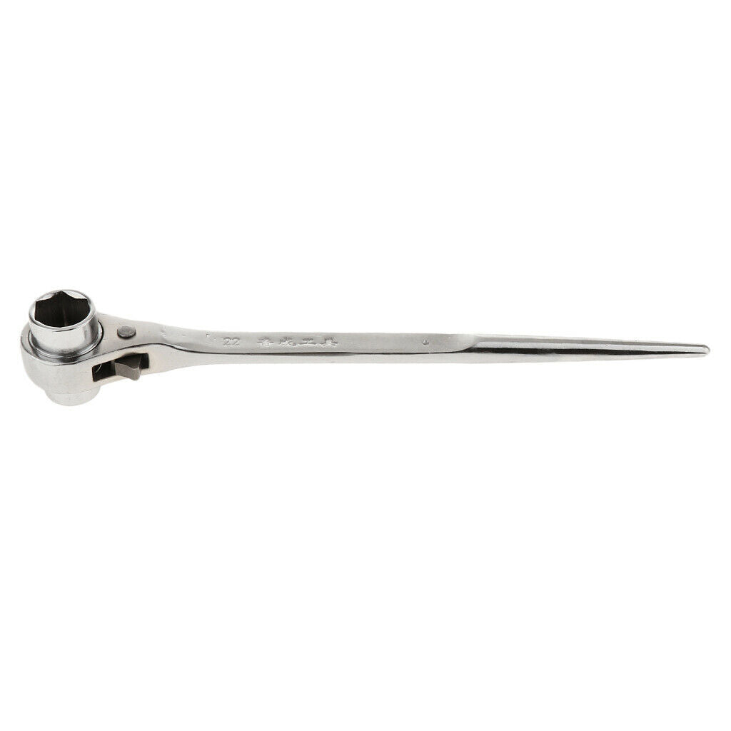 Ratcheting Socket Wrench Hand Tool Podger Hexagon Ratchet Spanner 19mm-22mm