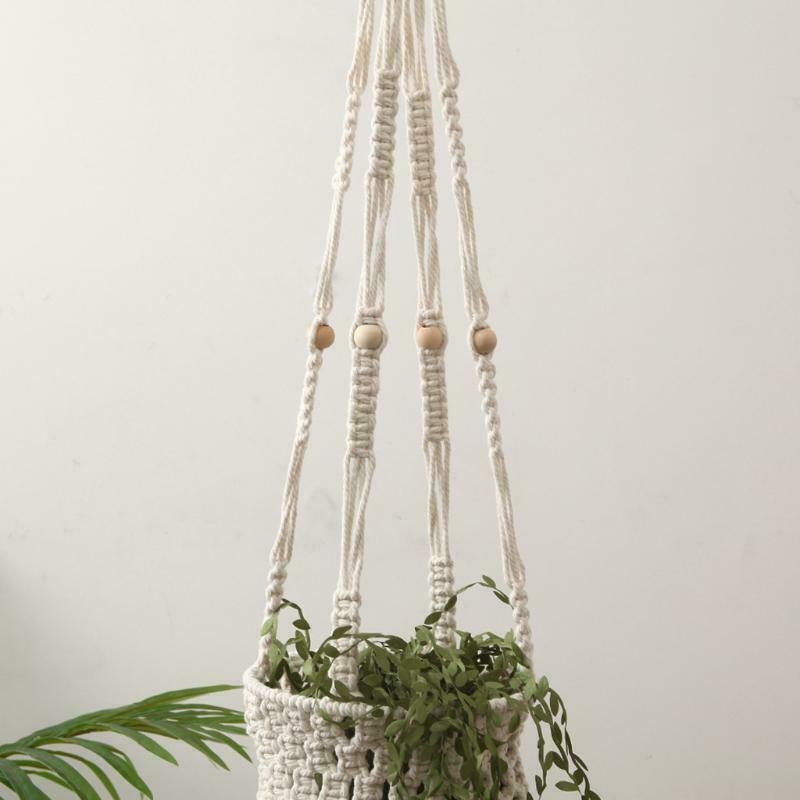 Hanging Plant Handmade Macrame Plant Hanger Flower Pot Holder Wall Garden Decor