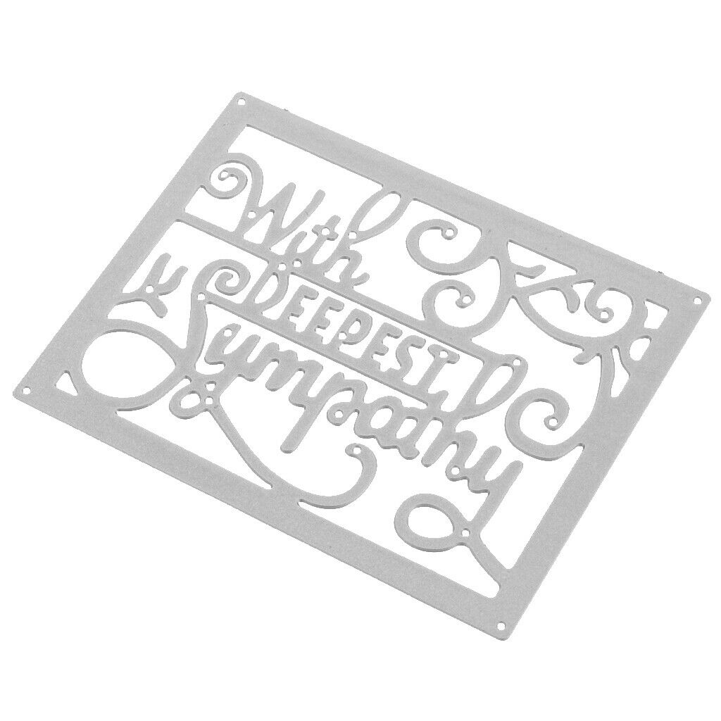With Deepest Sympathy Cutting Dies Stencils for DIY Embossing Paper Cards