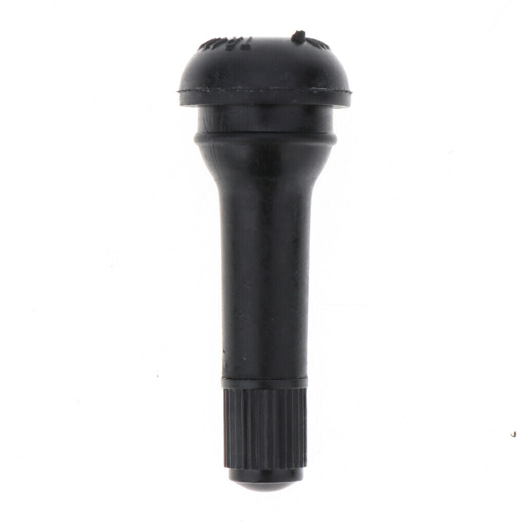 100pcs Snap-In Black Rubber Valve Stems TR414 for Tubeless 0.453inch 11.5mm Rim