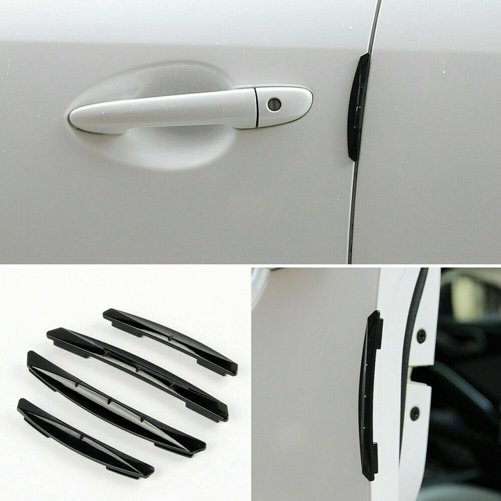 4 Pcs Car Door Edge-Scratch Anti-collision Protector Guard Strip Black Universal