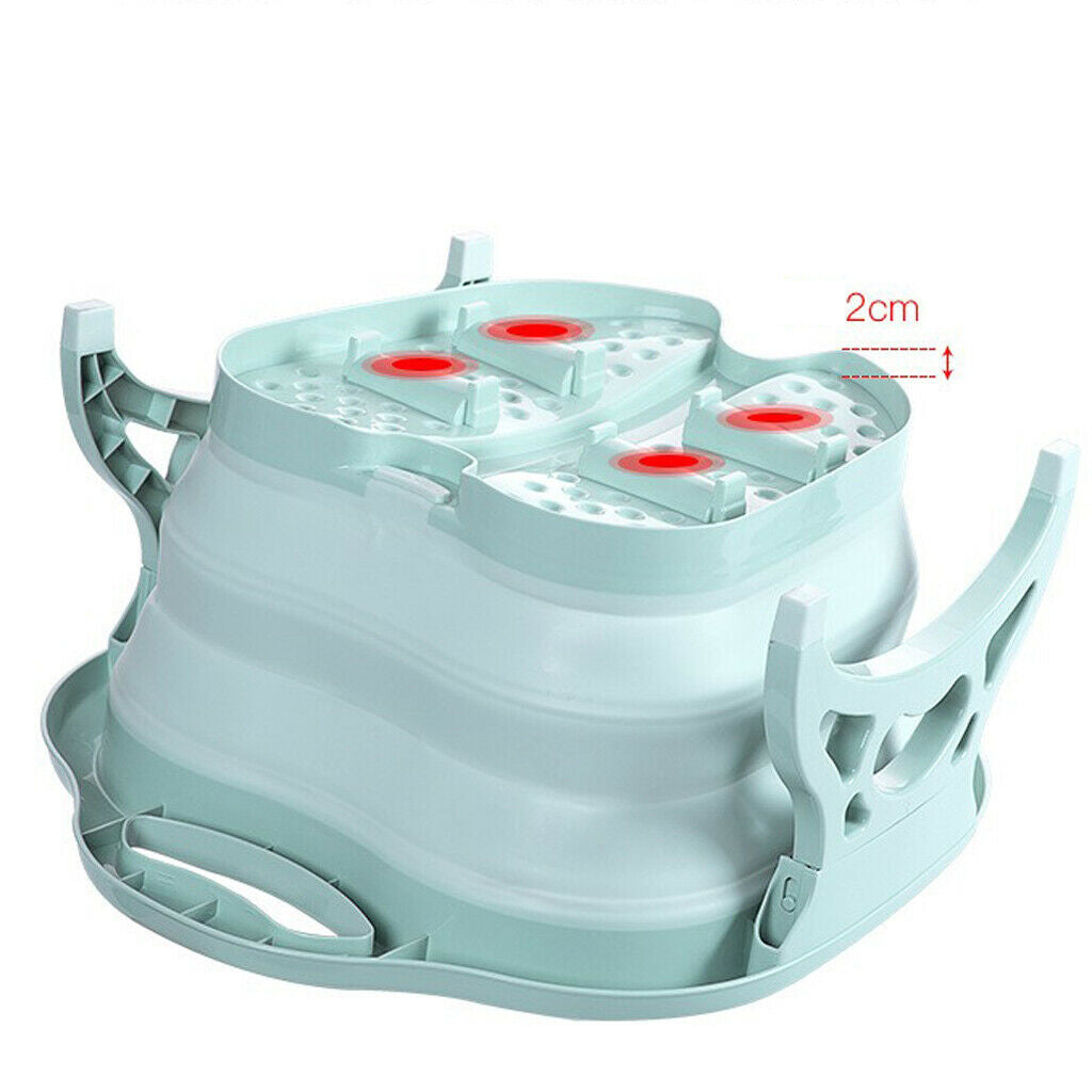 Foot Spa Basin Foot Massage Tub Relief Feet Fatigue Save Space Green