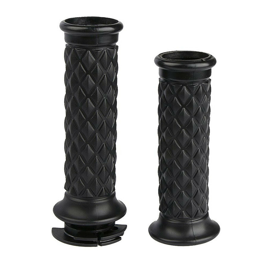 2Pc 7/8" Handlebar Rubber Anti-Skid Hand Grips Cover For Motorcycle Racer Bobber