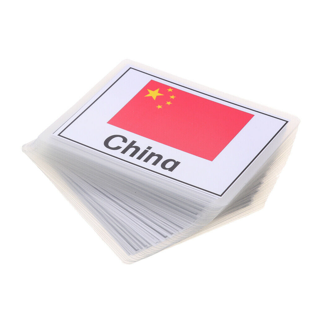 Kids Early Educational Sight Word Flash Cards 48x National Flag