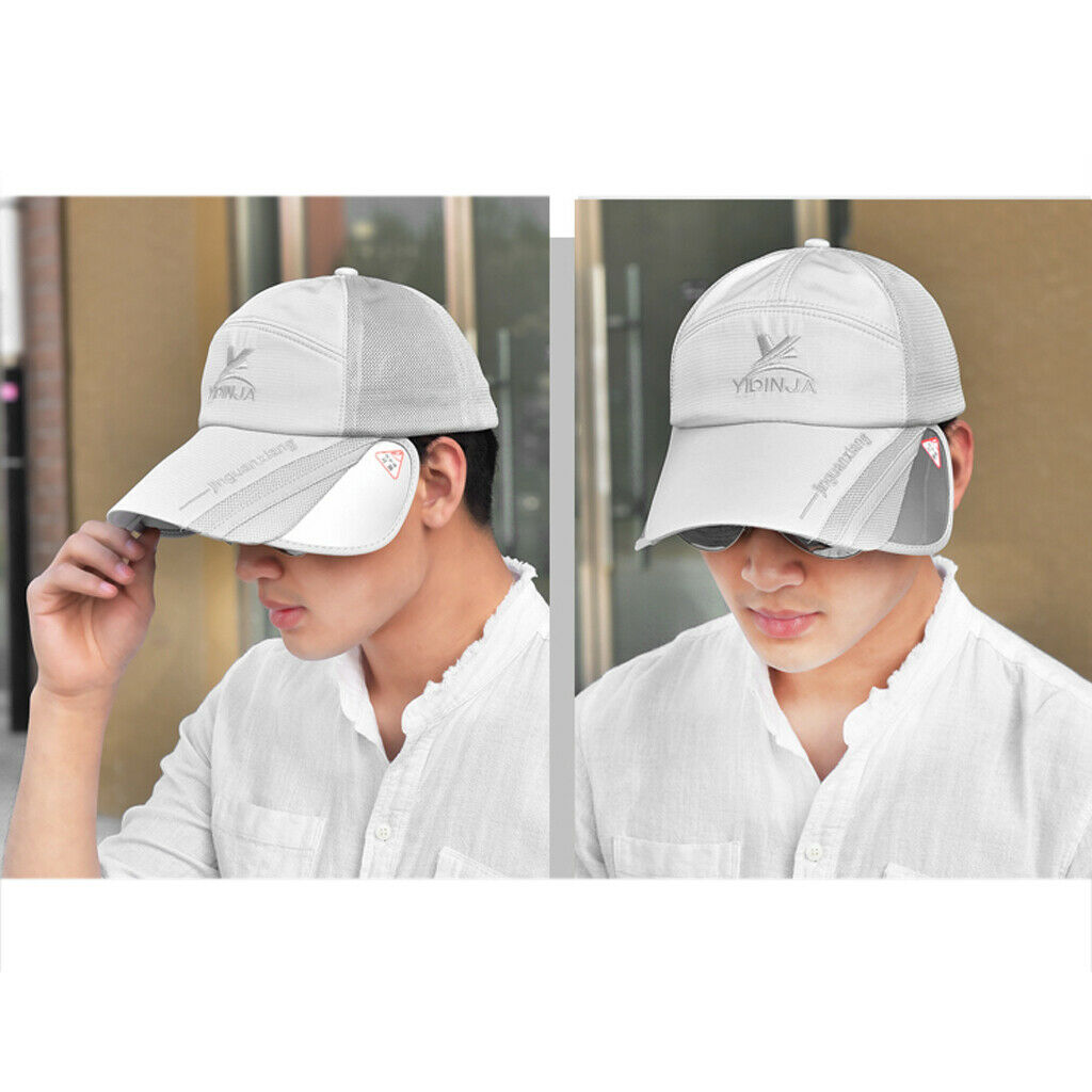 Outdoor Sports Hats Cycling Running Fishing Caps Anti-Sun Gray