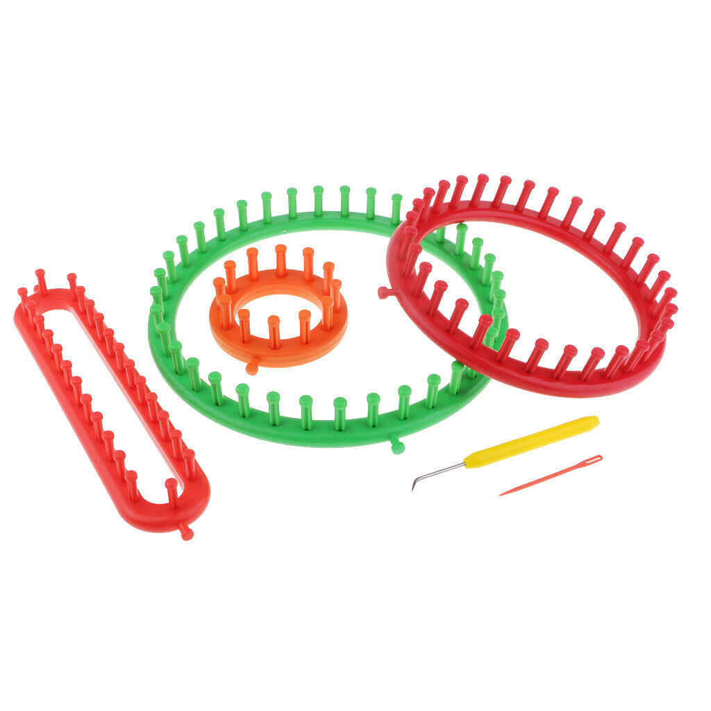 4pcs/Set Knitting Loom Round and Long Hats Knitter Knitting Yarn Needle Kit