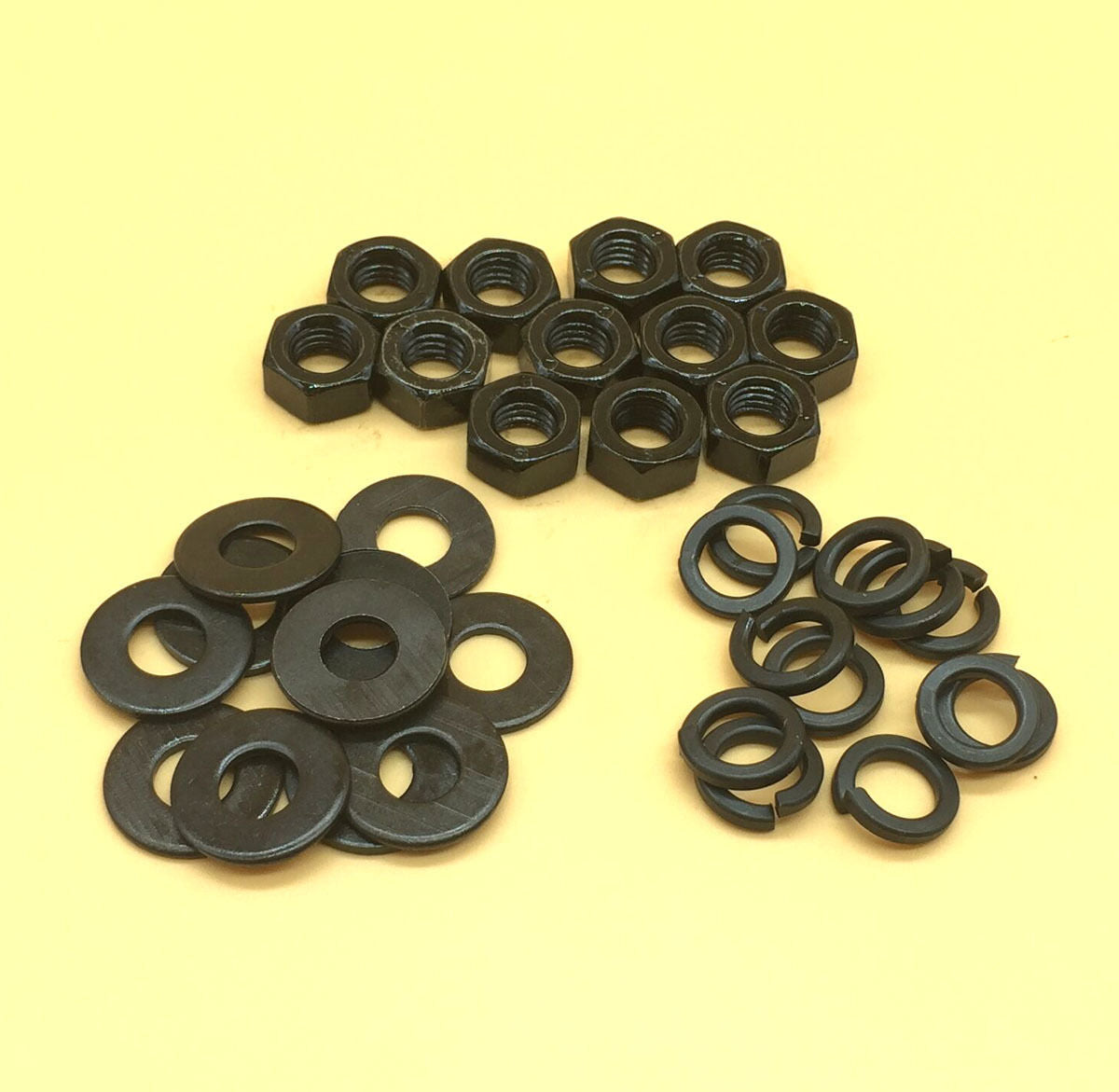 M10 x 1.5 pitch Hex Nut / Washer / Spring washer Set Right Hand Thread 36Pcs