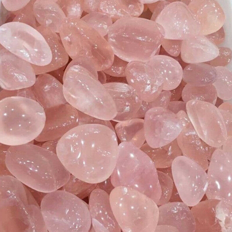 100g Natural Pink Rose Reik Quartz Mini Crystal Rocks Stones Healing Chakra B Tt