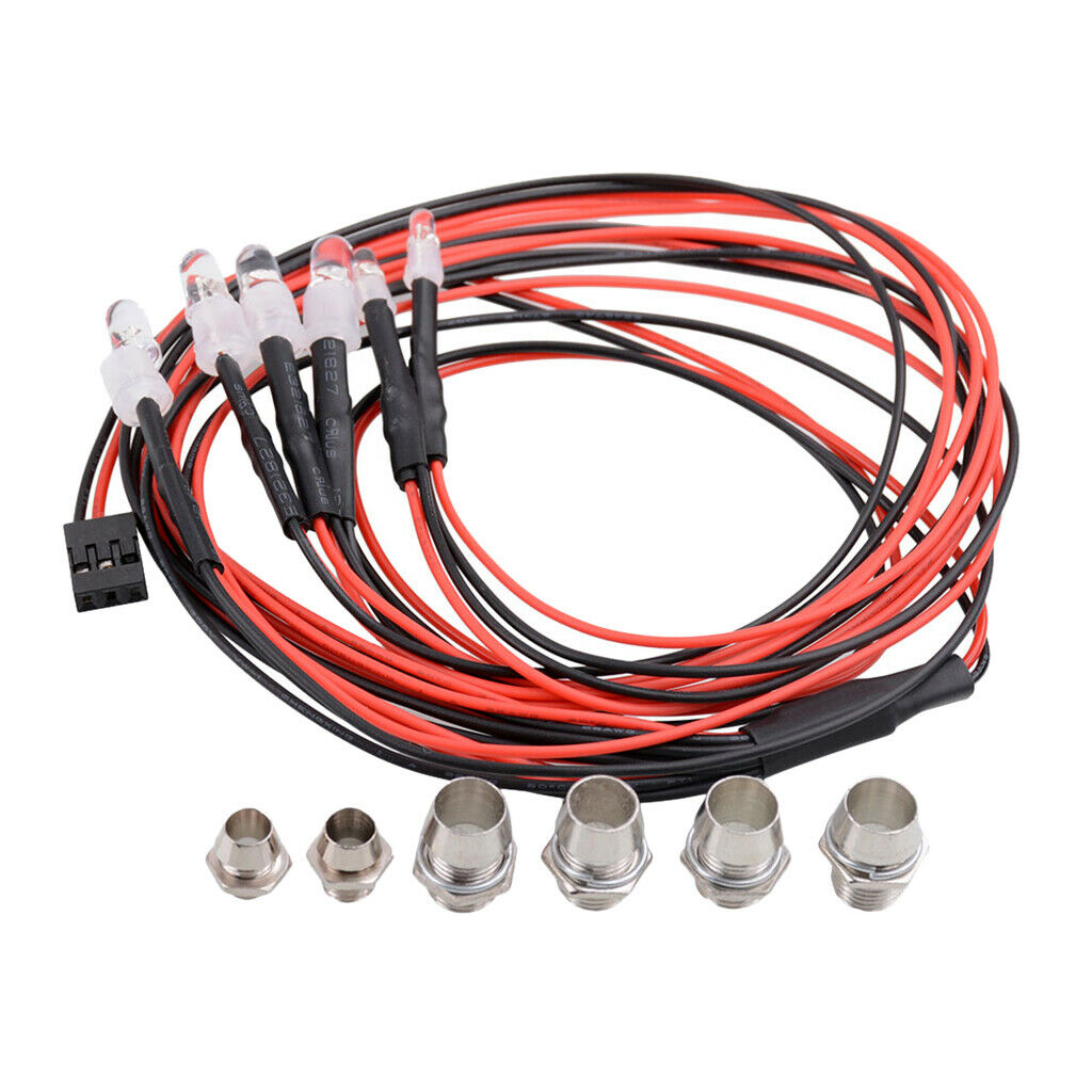 6pc RC Headlight Taillight Accessory for 1/5 1/8 1/10 1/12 1/16 Truck Models
