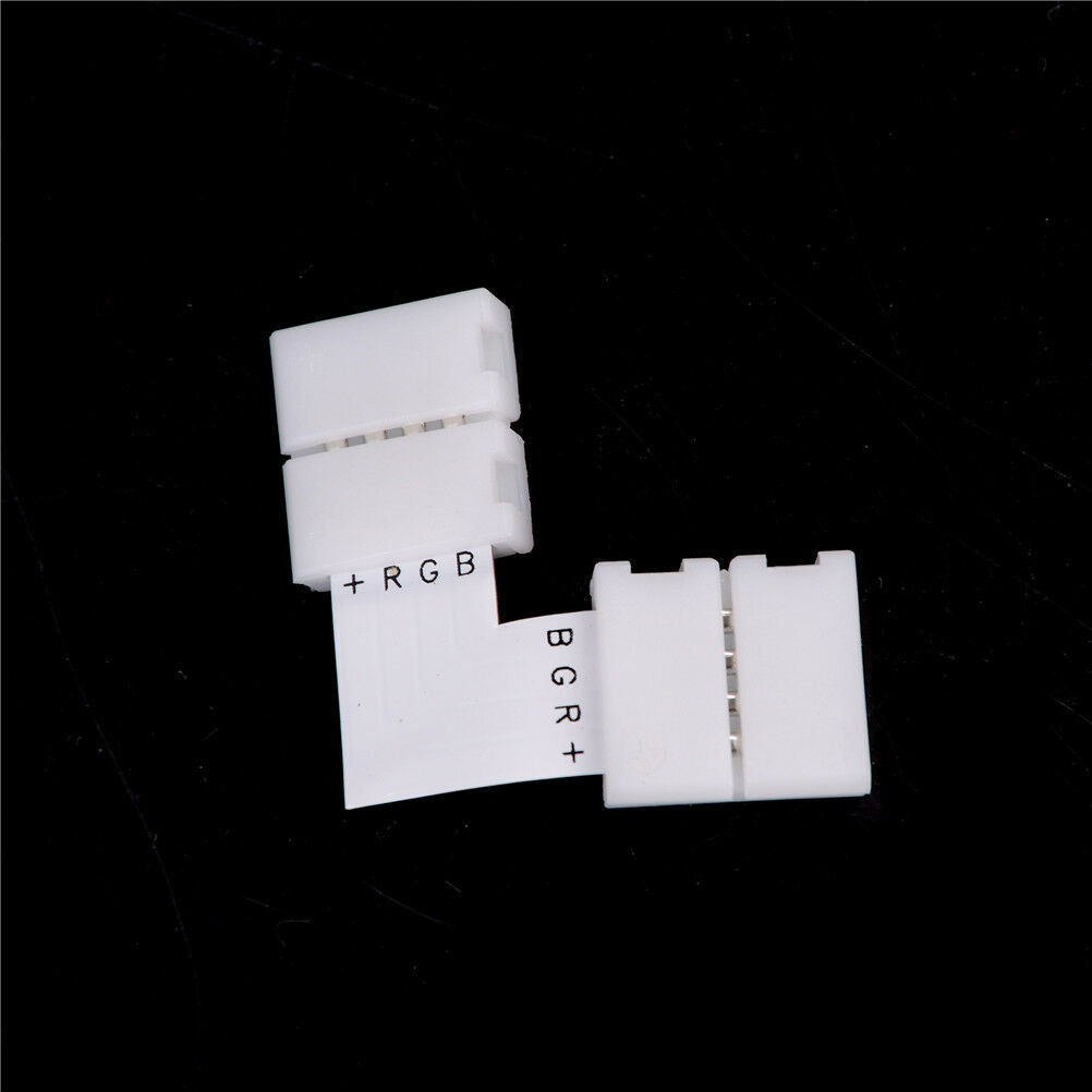 5pcs Solderless  4 pin connectors 12V 5050 LED RGB Strip Connectors 90 DegreY1