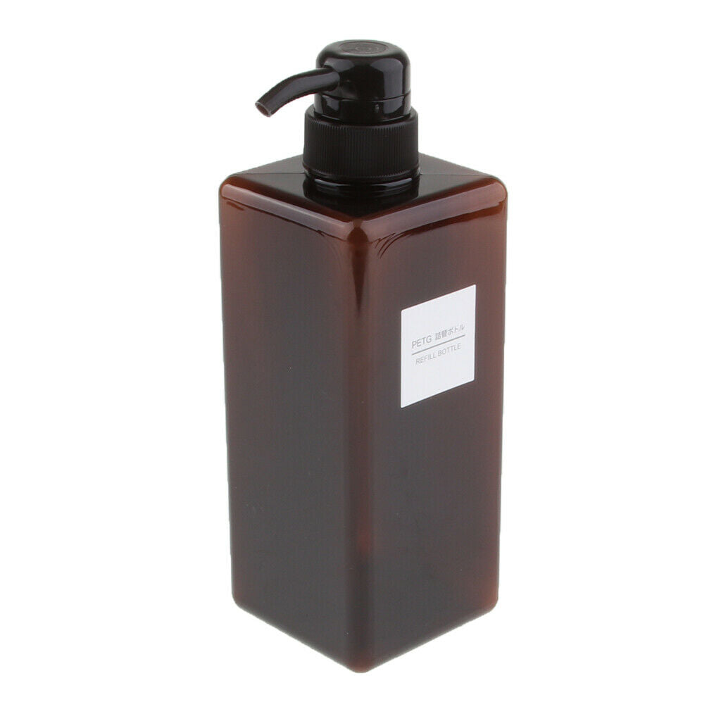 2Pieces Foaming Soap Dispenser Cosmetic Containers Bottle Brown 650&450ml