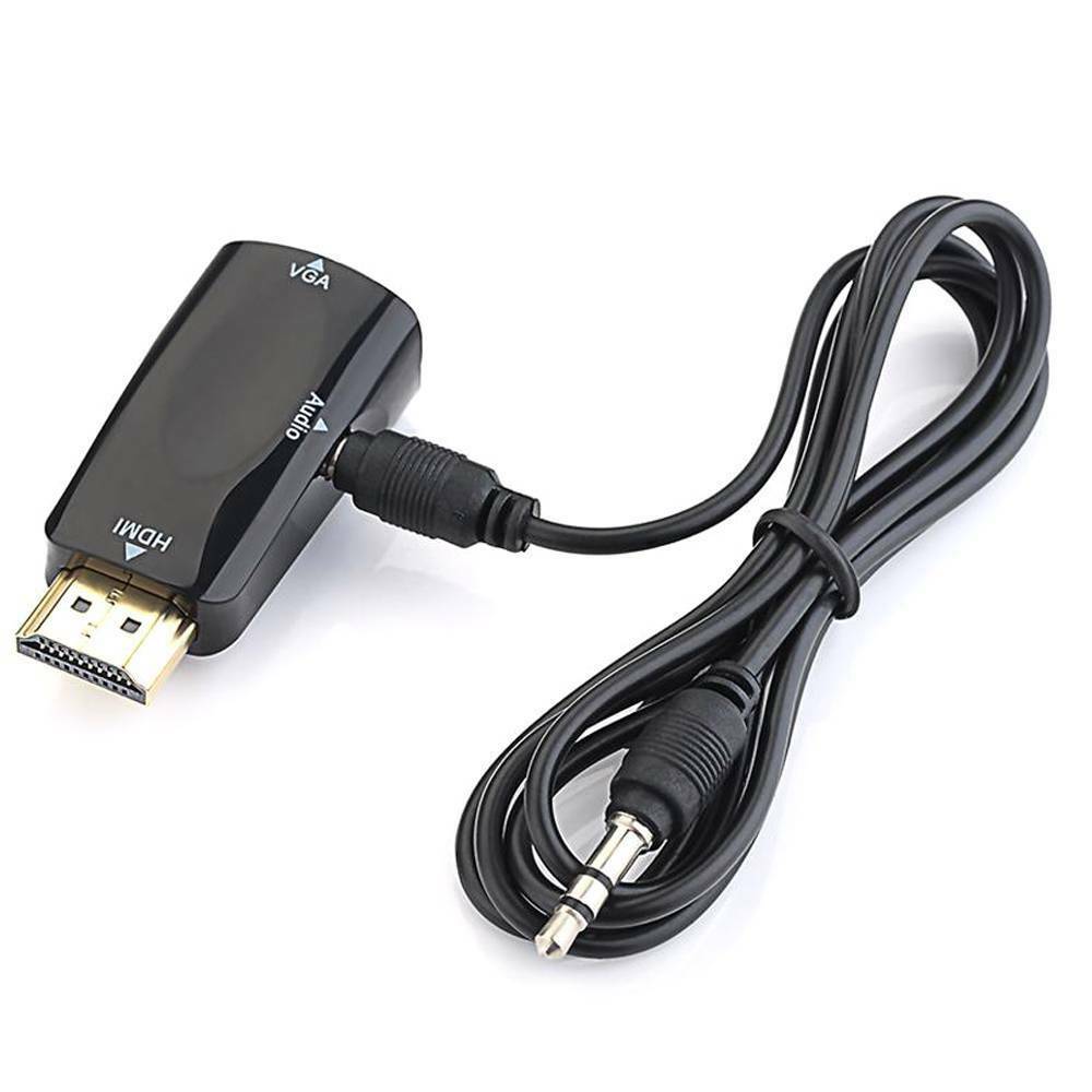 HDMI TO VGA Adapter/Converter Male to Female Audio for PC Laptop HDTV DVD!