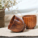 Small Traditional Handmade Natural Solid Wood Wine Cup Wooden Tea Drinking Mug