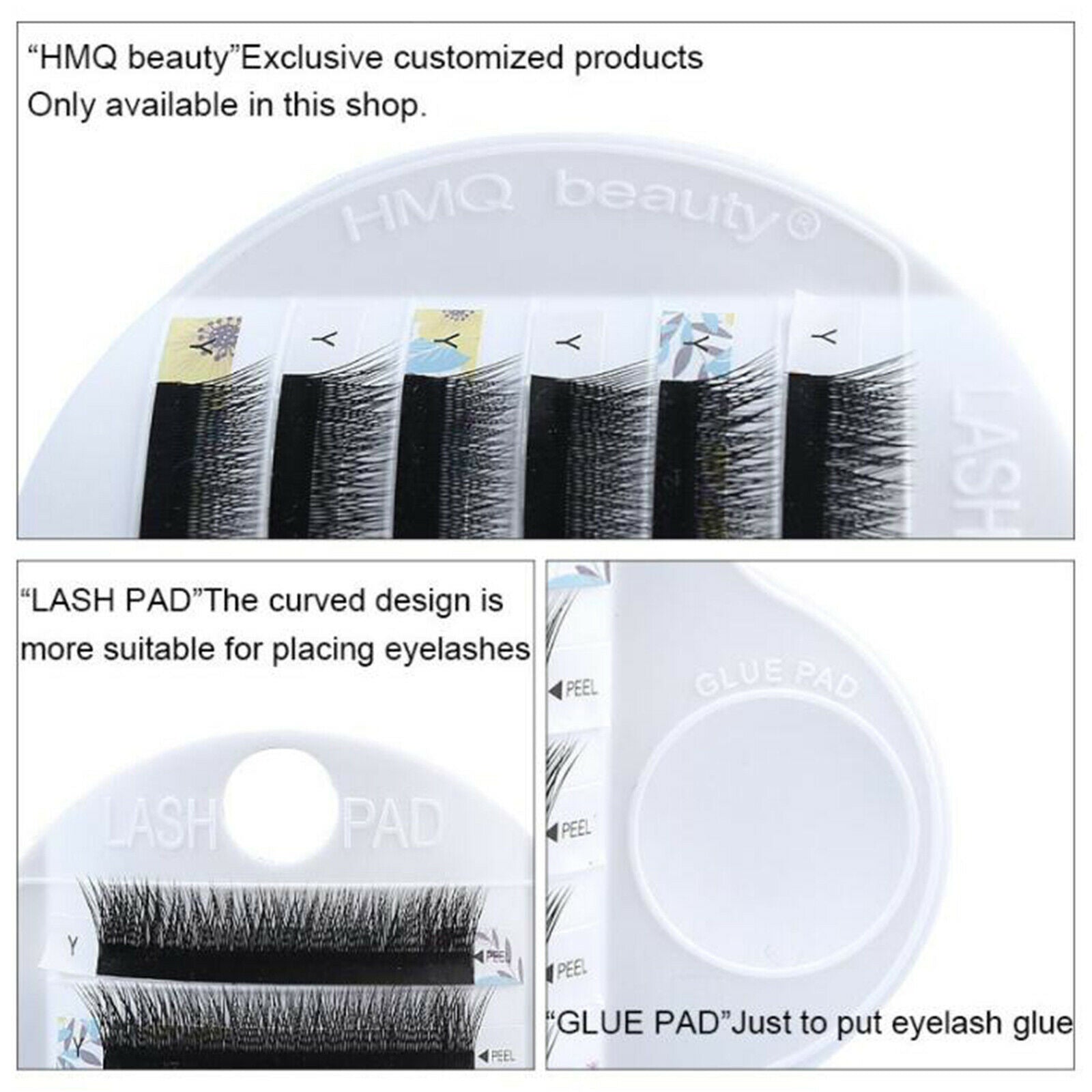 Individual Eyelash Extension Hand Plate with Adjustable Wrist Strap White