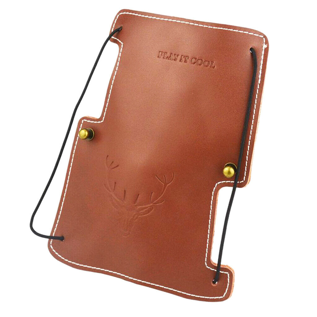 Adjustable Cow Leather Archery Armguard Forearm Guard Protector Brown
