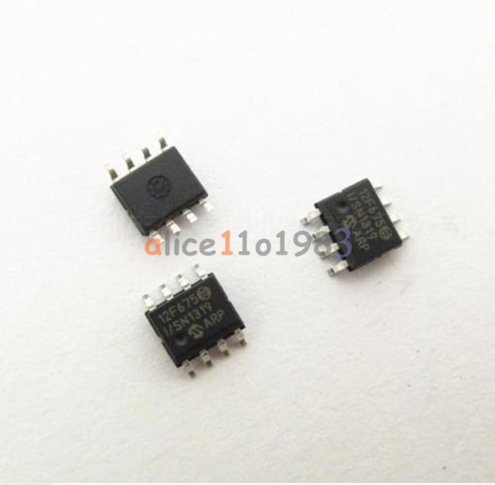 10PCS PIC12F675-I/SN PIC12F675 SOP8 MICROCHIP MCU CMOS 8BIT FLASH-BASE L8 AL