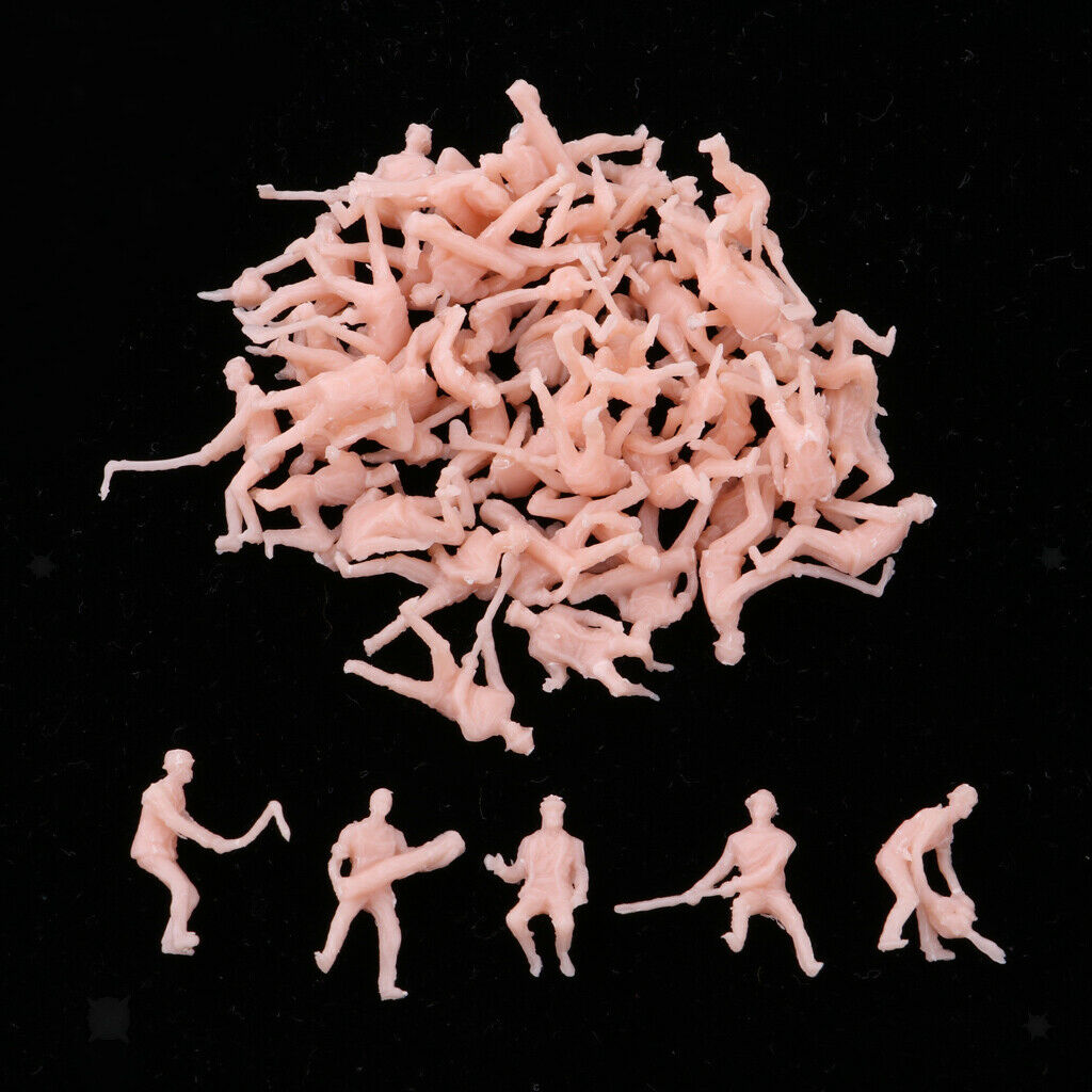 48/set People Figures Train Railways Landscape Dioramas Decor 1:87 HO Scale