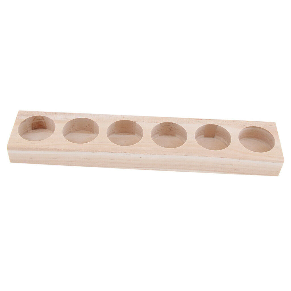 Wooden Display Organizer Holder Stand Rack fo 6Bottles Essential Oil Perfume