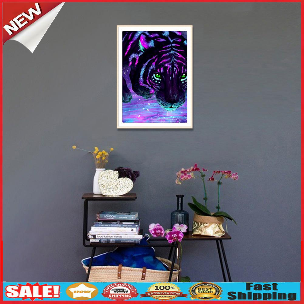 Tiger 5D DIY Full Drill Diamond Painting Embroidery Kits Needlework Decor   @