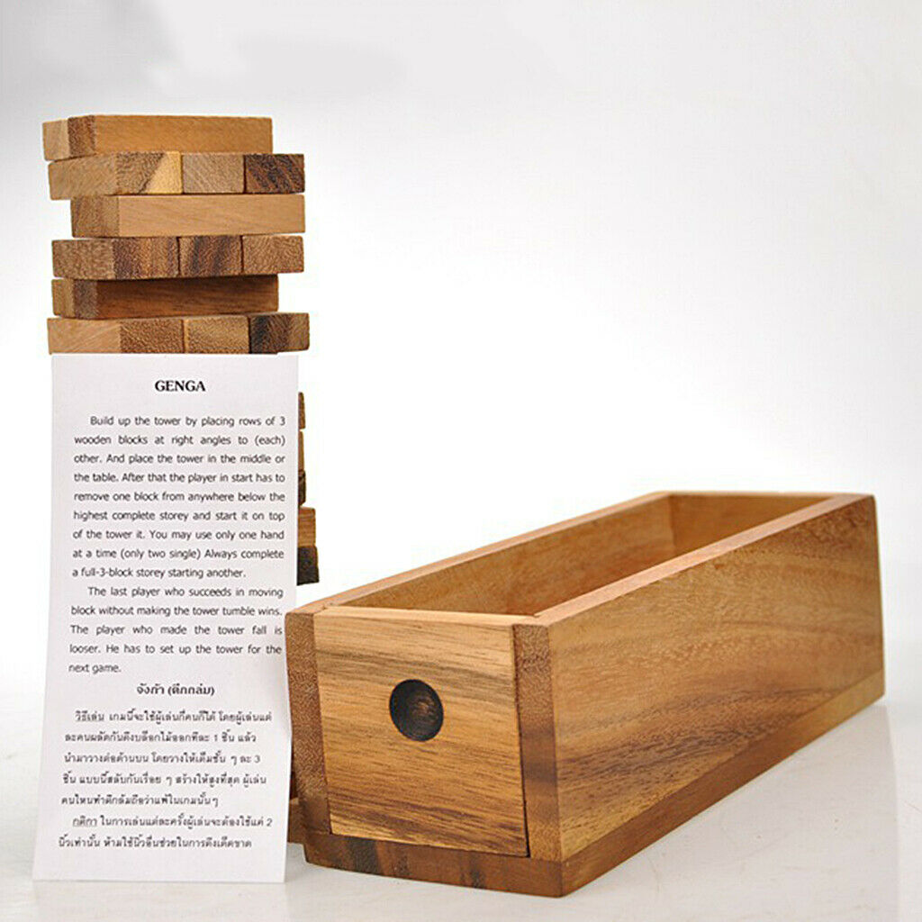 120pcs Wooden Dominos Block + Tower Wood Block Stacking Family Game for Kids