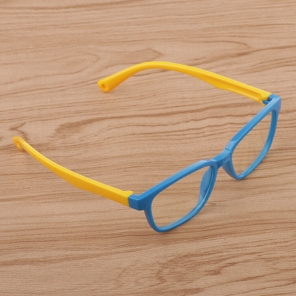 3x Silicone Frame Digital TV Rectangle Eye Glasses Anti UV for Boy Girl Gift