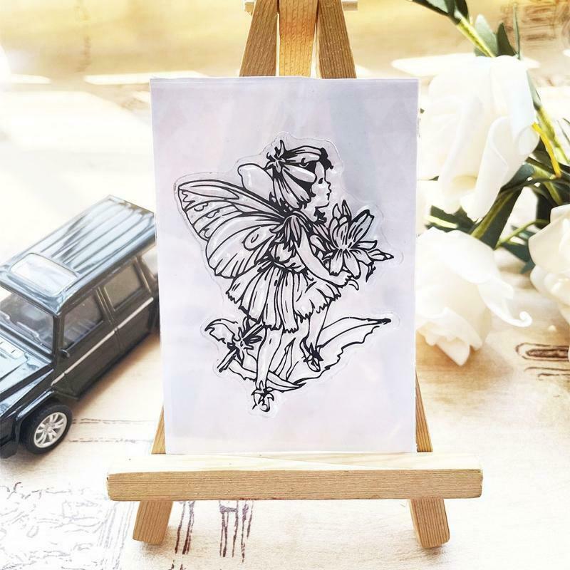 Chrysanthemum Fairy Silicone Clear Seal Stamp DIY Scrapbooking Embossing Photo