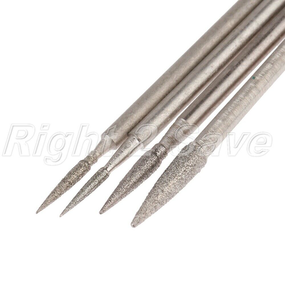 6pcs/set Diamond Coated Polishing Burr Head Needle Grinding Jade Stone Metal Kit