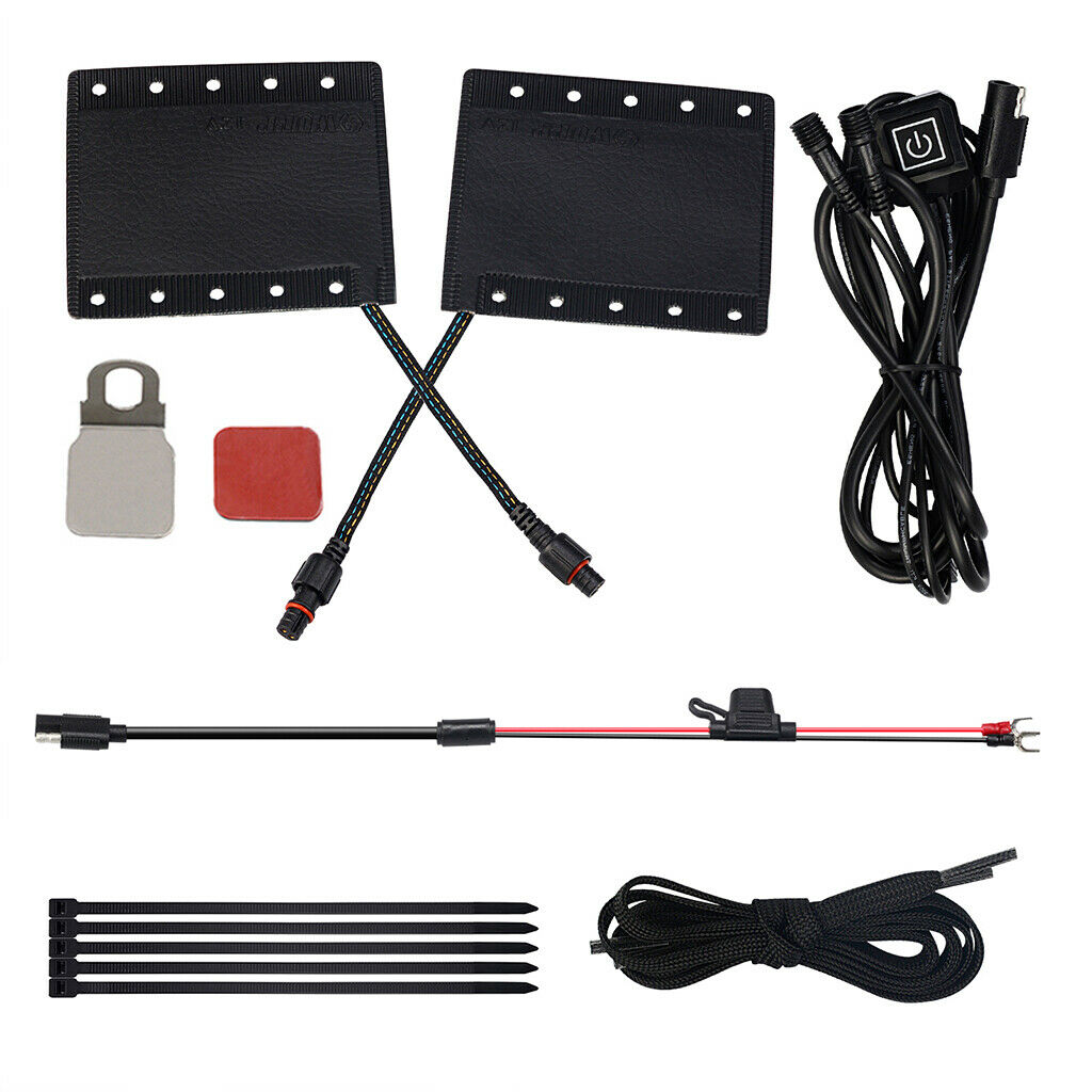1 Set 12V Motorcycle Heated Grip Handlebar ATV Grips Heater Pads with Switch
